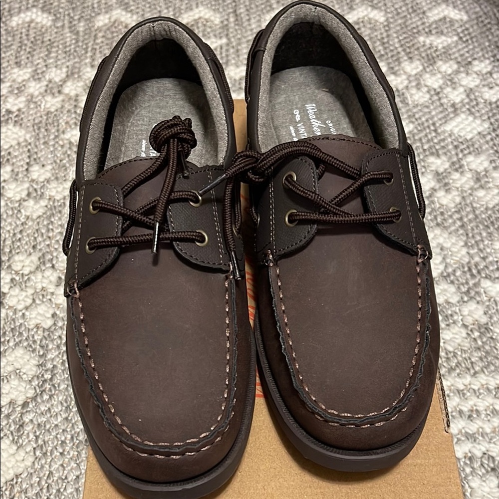 Weatherproof Vintage Brown Leather Boat Shoes